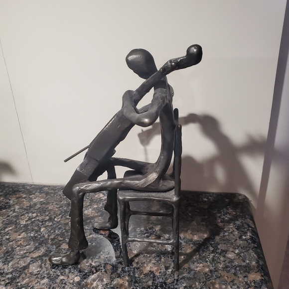 sculpture of cellist approx 4 lbs weights.shown singular and in a group... - Picture 3 of 4